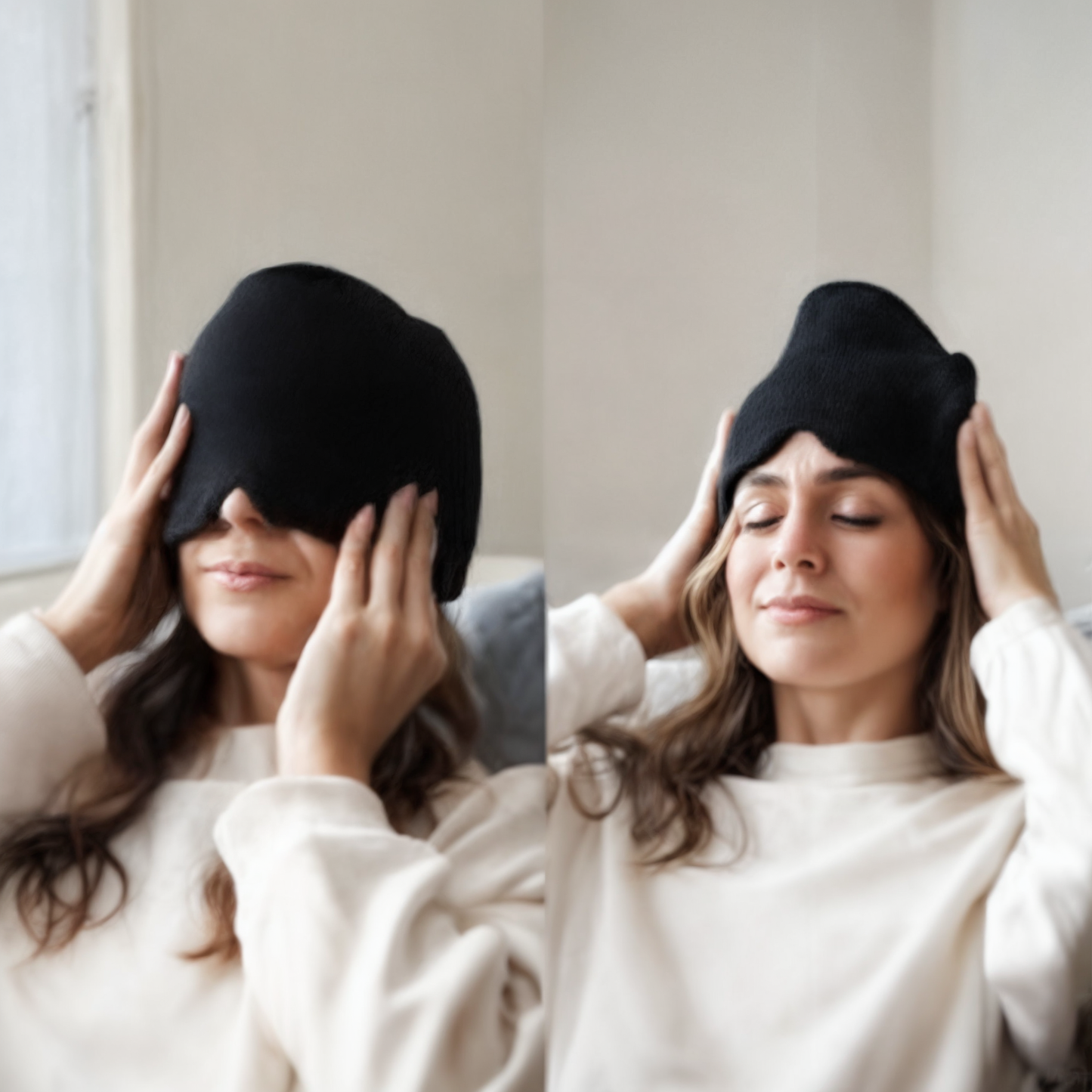 Masque relaxant chaud / froid  pour stopper les migraines